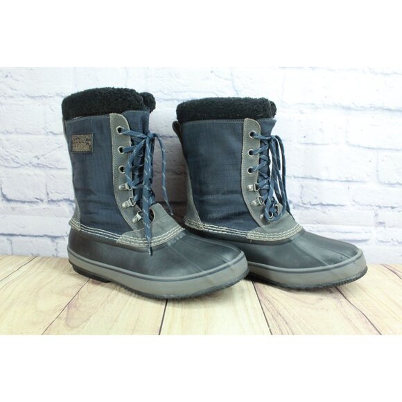 LL Bean Insulated Ultra Warm Snow Duck Boots Ripstop Navy Size 11 M - Picture 5 of 9